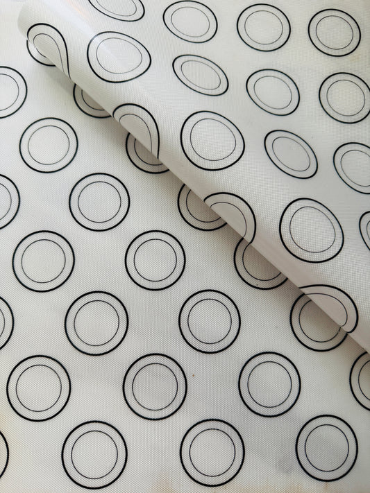 2 bakematter med print for franske makroner 30x40 cm